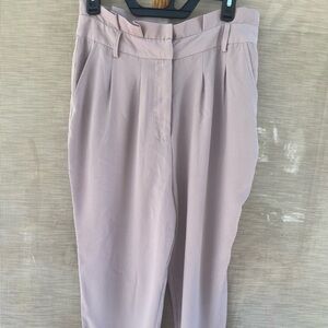 JustFab Women's Pleated Trousers in Soft Pink size L